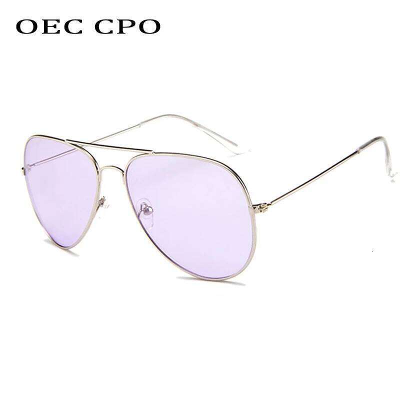 Fashion Clear Color Pilot Sunglasses Brand Pink Blue Lens Sun Men Women Outdoor Glasses O644 Z260306