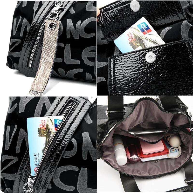 Luxury Handbags Designer Letter Leather Hand Big Capacity Tote Bag for Women 2022 Black Top-handle Shoulder Bags XJ260306