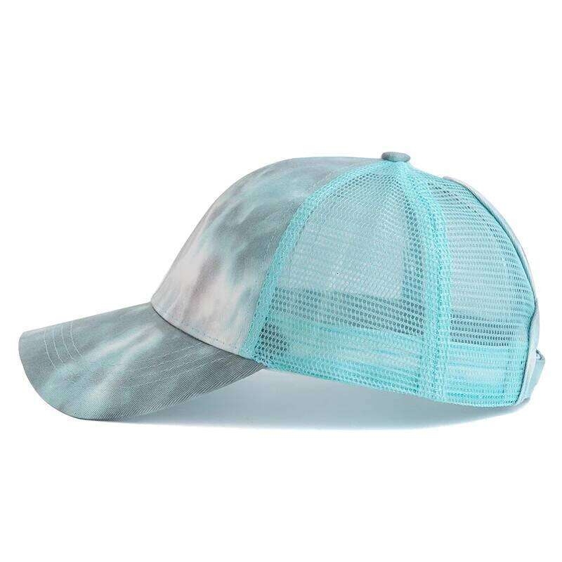 New Women Ponytail Tie Dyeing Design Baseball Cap Female Streetwear Trucker Hats Y260304