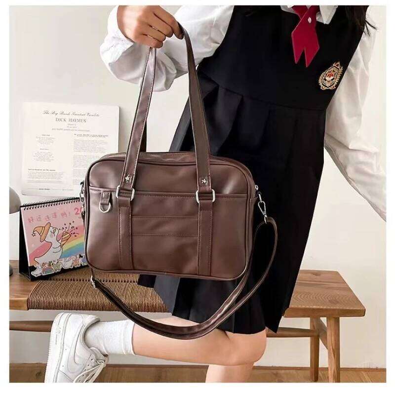 Fashionable and Minimalist Student Class Commuting Solid Color Shoulder University Style Uniform Bag, Crossbody Bag XJ260306