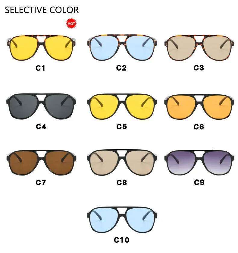 New Vintage Classic Double Bridge Square Sunglasses Women For Men Luxury Sun Glasses Big Frame Shades UV400 Eyewear Z260306