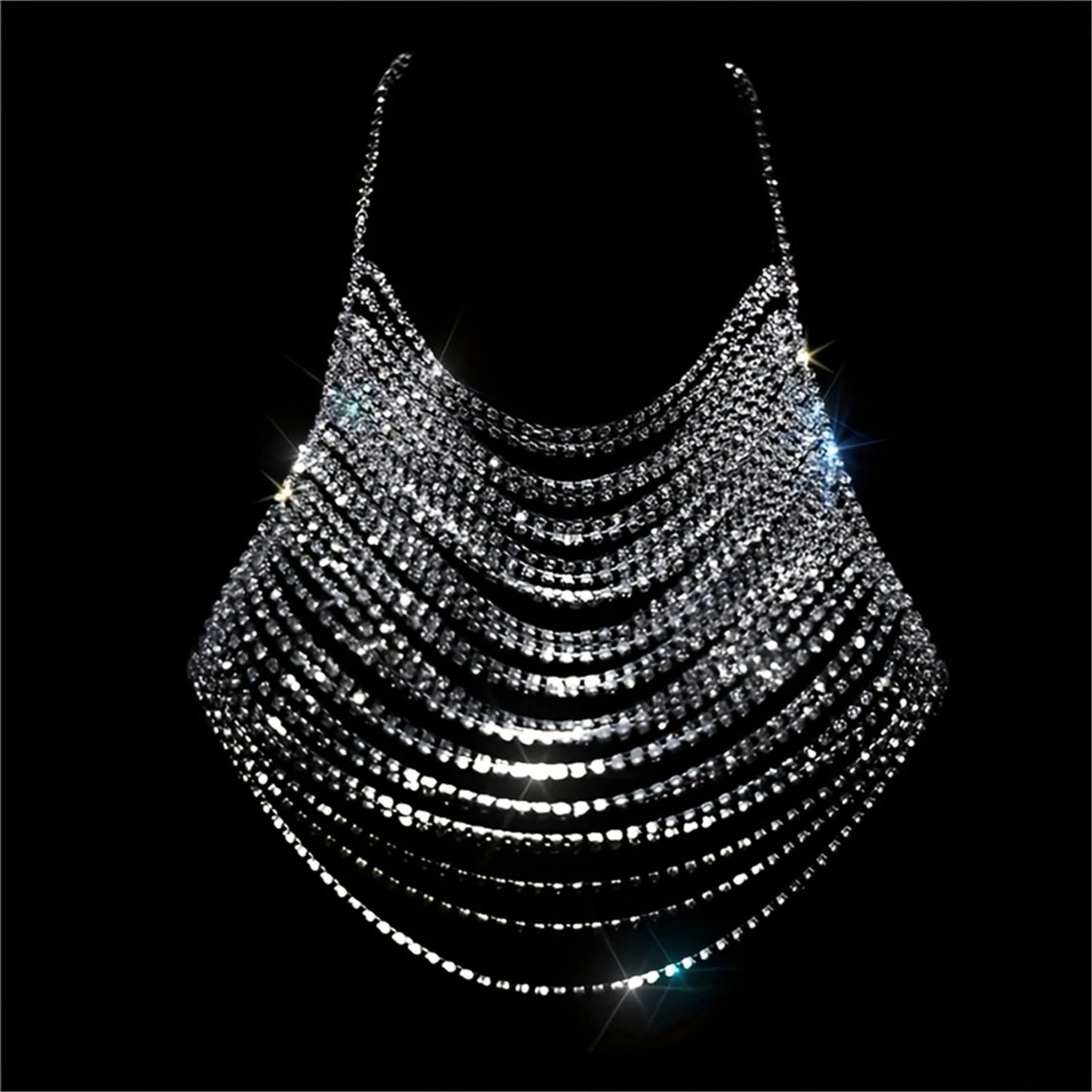 Personalized Sparkling Tassel Crystal Bra Chain Jewelry Womens Nightclub Bikini Chest Chain Fun Underwear Wearing Accessories 260306
