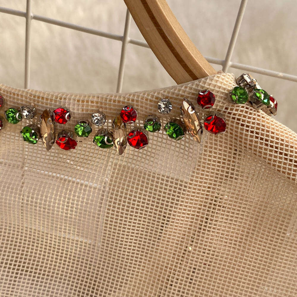 2026 high-end luxury style round neck dress with A12 rhinestone fluffy long sleeved waist and slim fit A-line design, wide hem