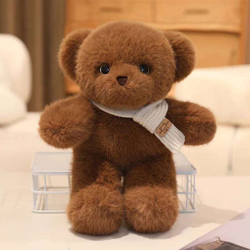 1pc 30cm/11.81in Cute plush toy hugging bed with sleeping teddy bear girl doll birthday gift R260908 - view 6