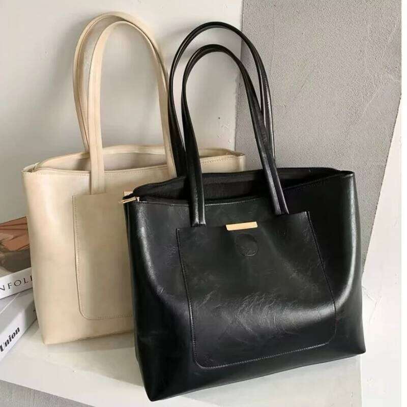 2025 New Fashion Handbag Women's Shoulder PU Leather Daily Leisure Shopping Commuter Large Capacity Laptop IPad Bag XJ260306
