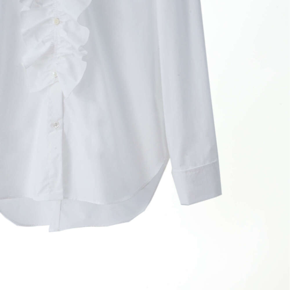 French Elegance 2026 Spring and Summer Designer's New Long Sleeve Shirt with Ruffle Top for Women