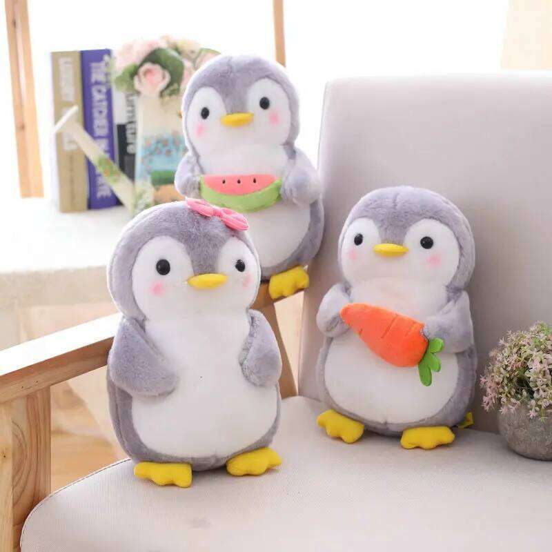 Creative Cudding Fruit Stuffed Cute Couple Penguin Plush Doll Toy Home Decor Toys Birthday Present R260908 - view 4