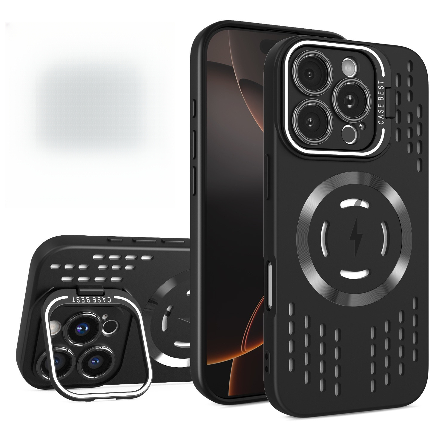 Full Coverage Heat Dissipation Magnetic Stand Apple 17 Pro Max Phone Case Summer New iPhone 13 Cross-Border Trade 15