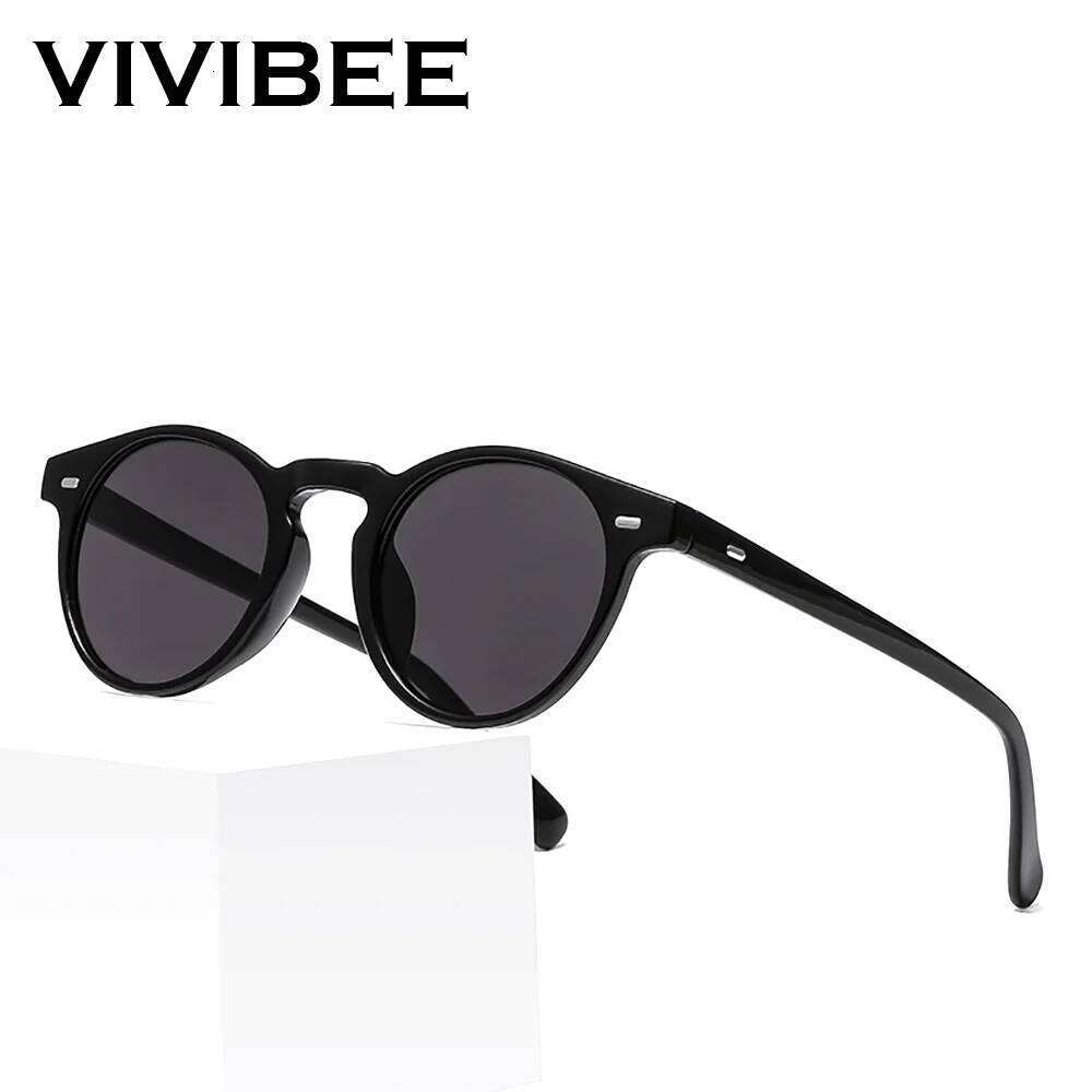 VIVIBEE Retro Men Square Sunglasses Vintage UV400 Leopard Frame Women 2025 Anti Glare Brand Summer Eyeglasses Z260306