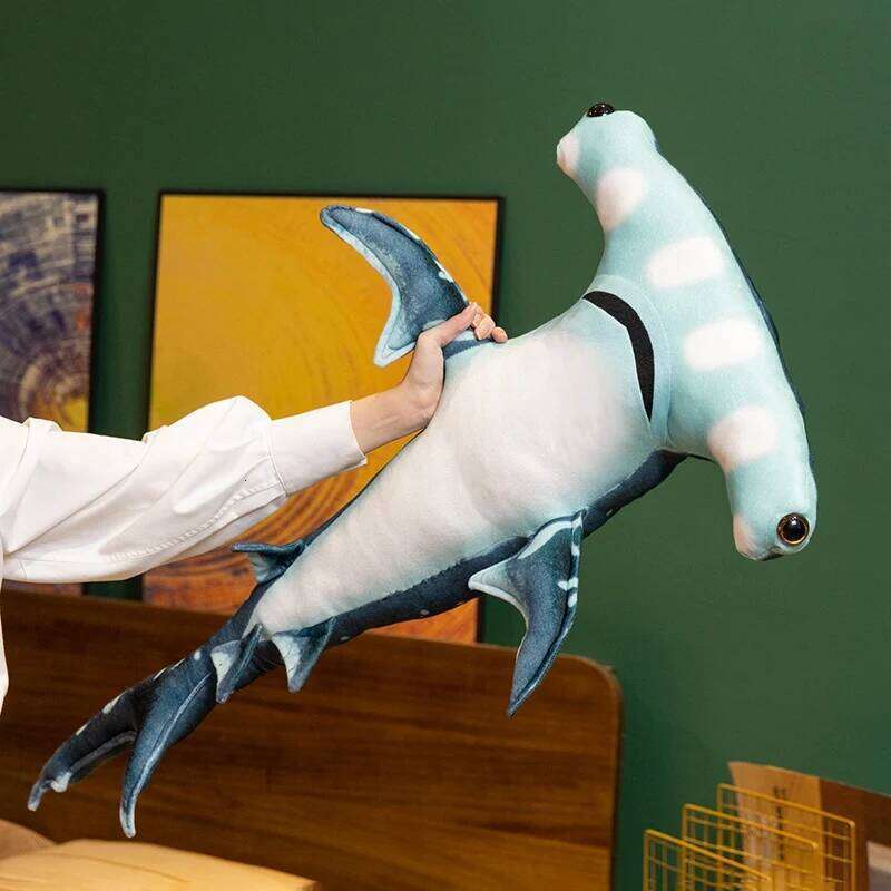 Cute Hammerhead Animal Stuffed Plush Toy Simulated Hammer Shark for Ocean Enthusiasts Halloween Christmas Decor R260908 - view 4
