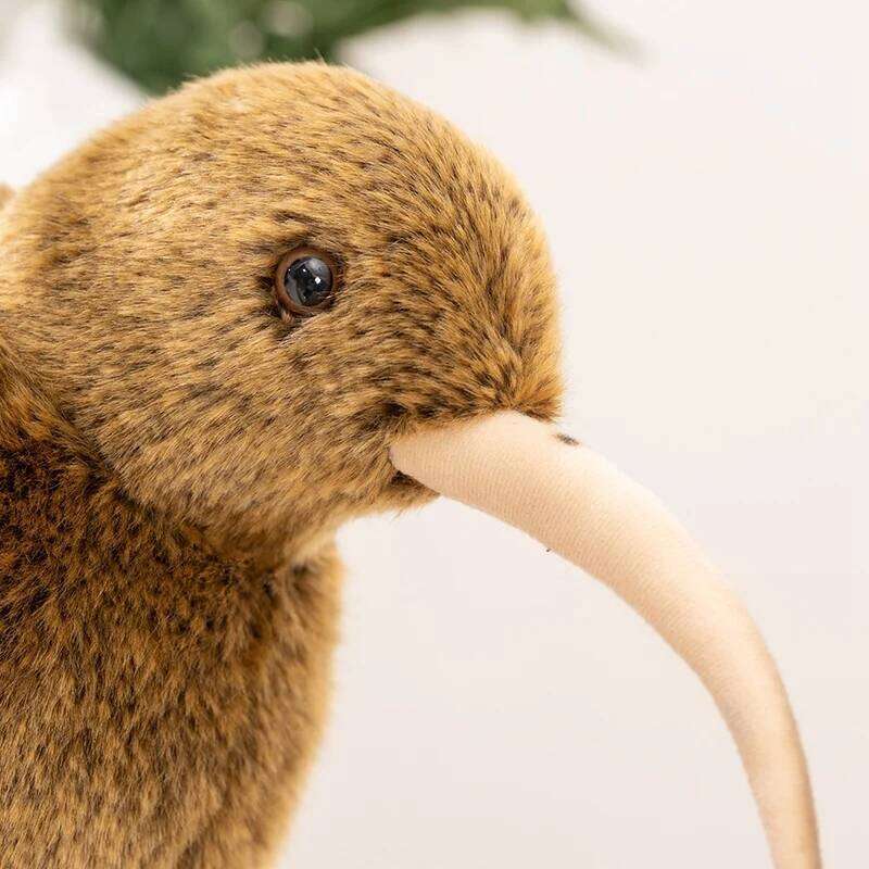 Cute Cartoon Kiwi Plush Toy Fluffy Brown Feathers Kawaii New Zealand Plushie Adorable Flightless Bird Gift for Kids Animal R260908 - view 7