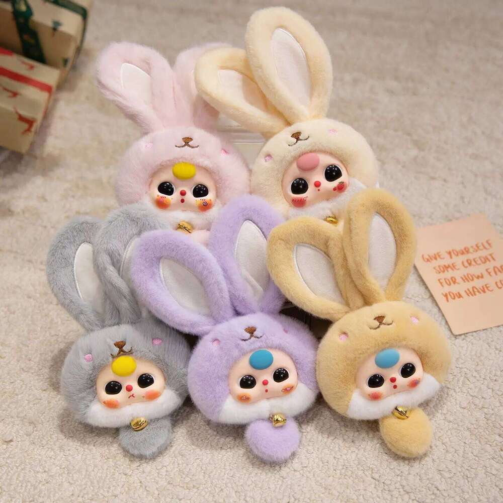 Random Kawaii Soft Lovely Doll Vinyl Face Plush Toys Rabbit Panda Kids Hang Bag Birthday Christmas Gift R260908 - view 4