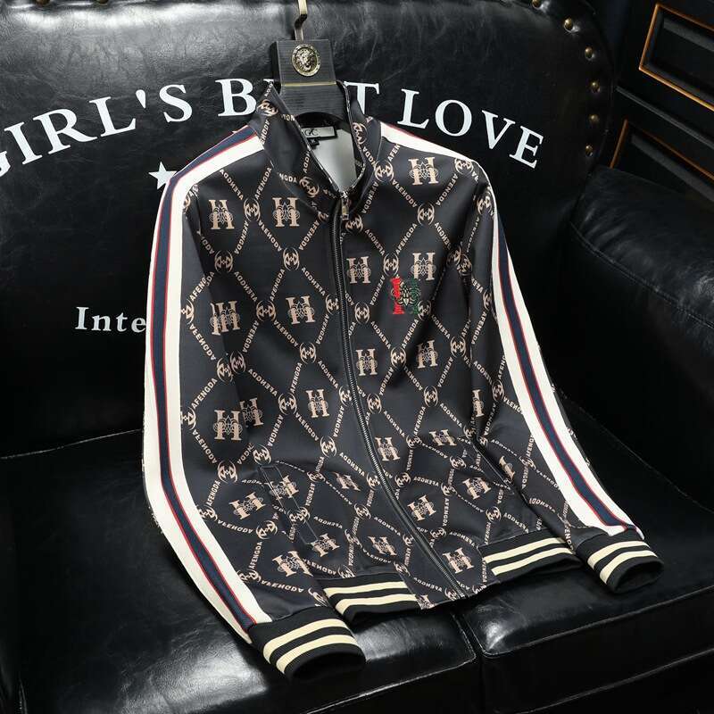 New Four Seasons Stand Collar Cardigan Trendy Sweatshirt Jacket Coat European Fashion Brand Men's Clothing Luanyun