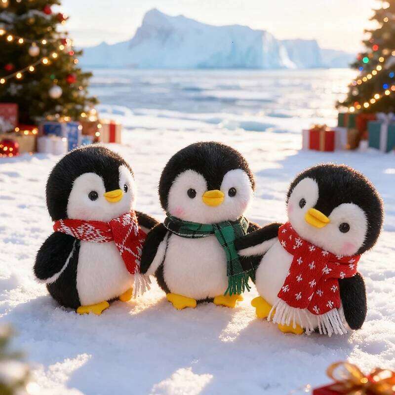 20/25/30cm Kawaii With Scarf Soft Plush Toys Lovely Christmas Penguin Stuffed Dolls Homedecor Car Cute Plushie Toy R260908 - view 4