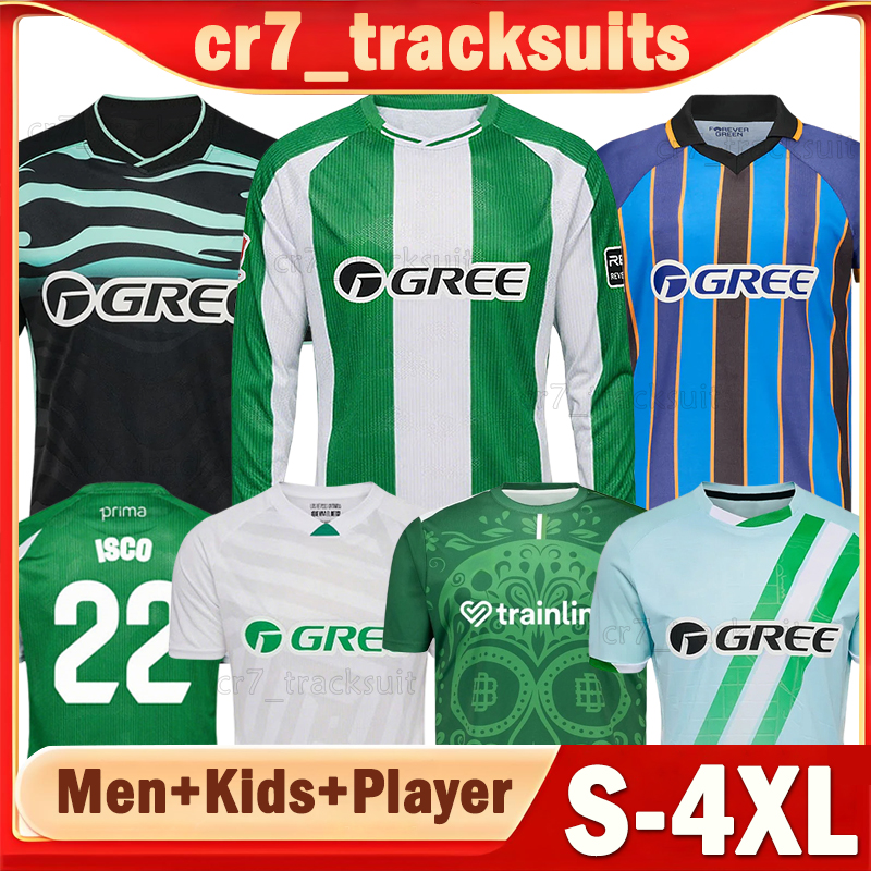 XXXL 4XL 2025 2026 Real Betis Soccer Jerseys ISCO AITOR RUIBAL EZ ABDE BAKAMBU C.HERNANDEZ Football Shirts 25 26 Long sleeves Men Uniforms Goalkeeper A.VALLES kids kits