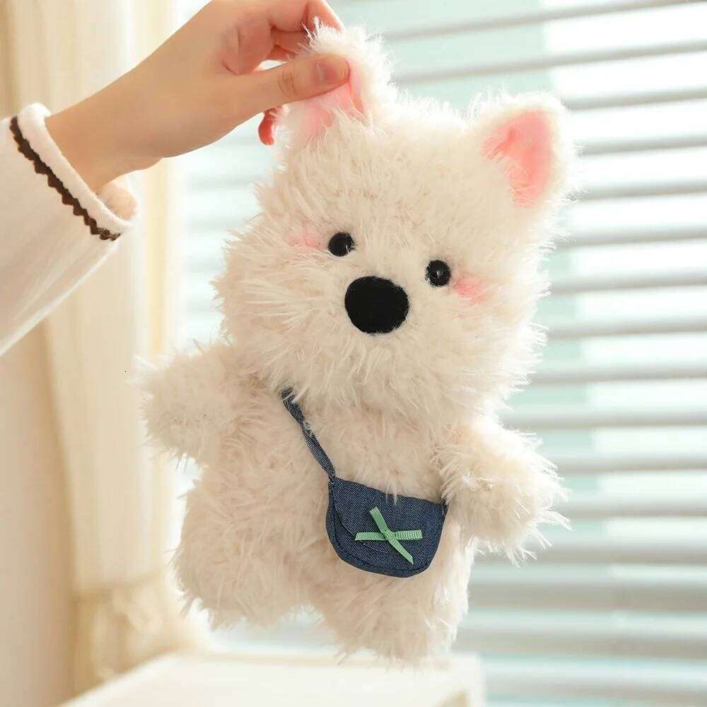 Cute backpack West Highlands dog white puppy milk plush toy grab rag doll event gifts R260908 - view 5