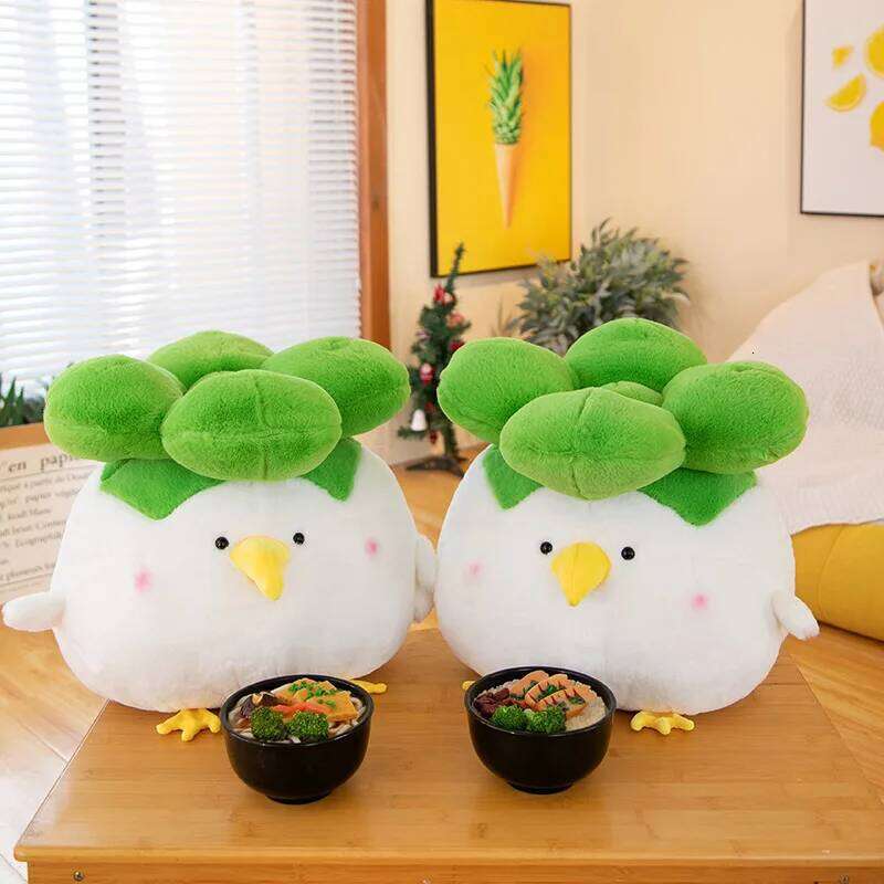 1pc 30cm/11.81in Cute rookie chicken plush creative soothing Chinese cabbage doll pillow girl gift R260908 - view 5
