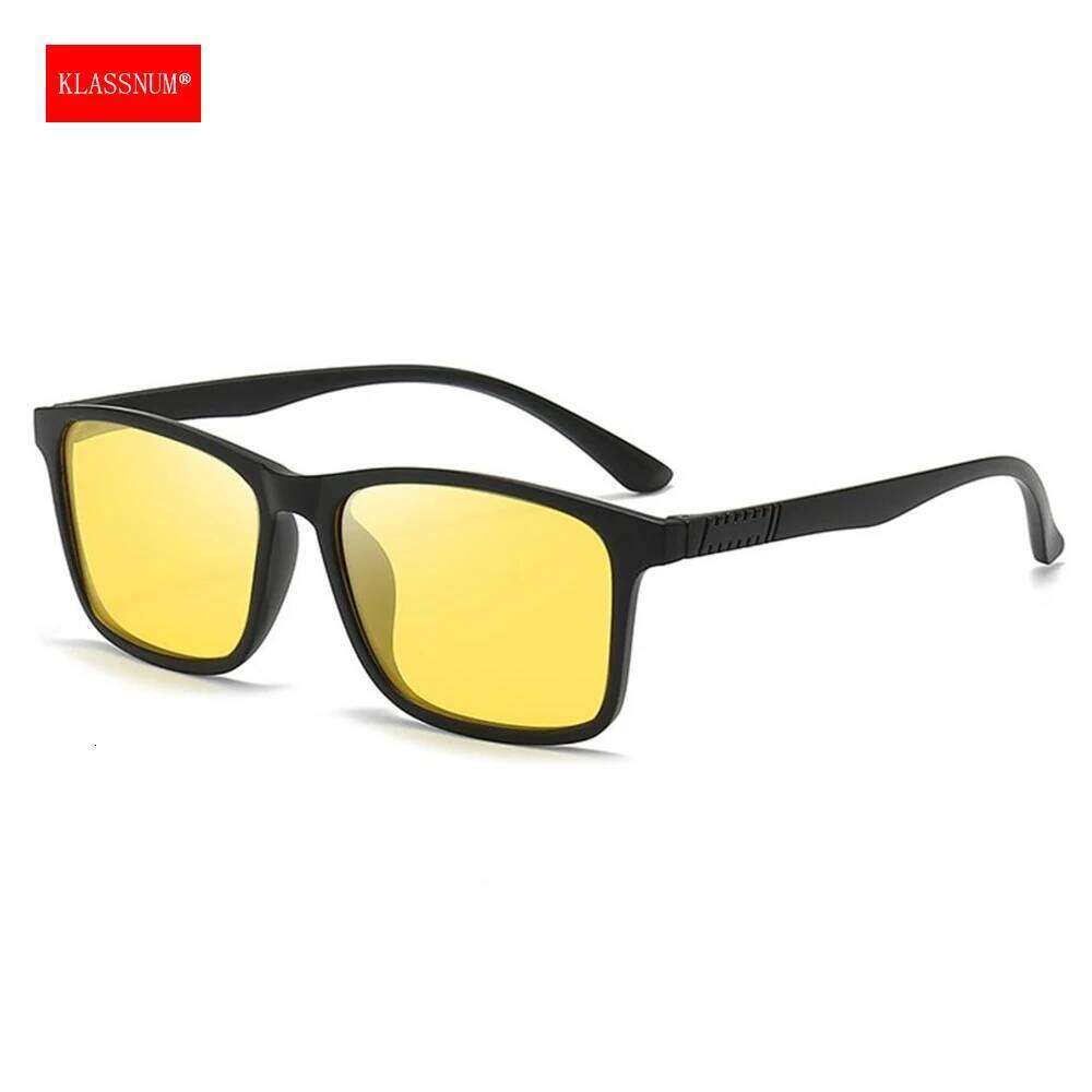 KLASSNUM Man TR Frame Polarized Sunglasses Yellow Driving Sun Glasses Fishing Sports UV400 Shades Classic Eyewear New Z260306
