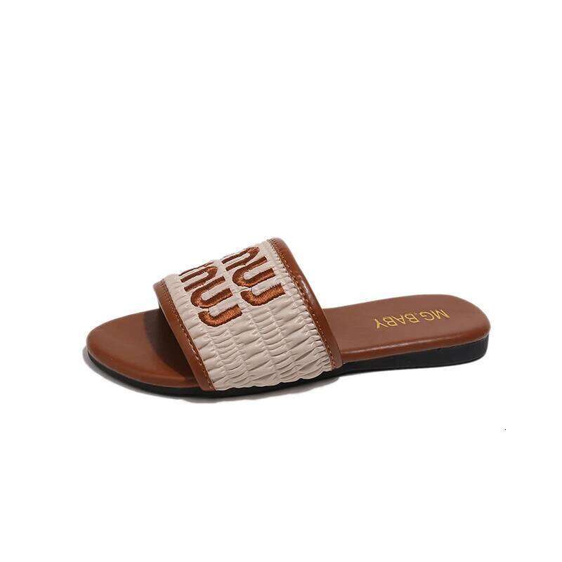 Girls Summer New Casual Wear Resistant Waterproof Children Vacation Retro Flat Beach Slippers Mujer De Zapatillas