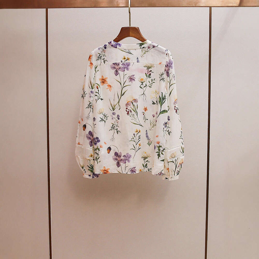 2026 designer high-end women's clothing autumn new style French retro shirt top A-line shorts women's embroidery set