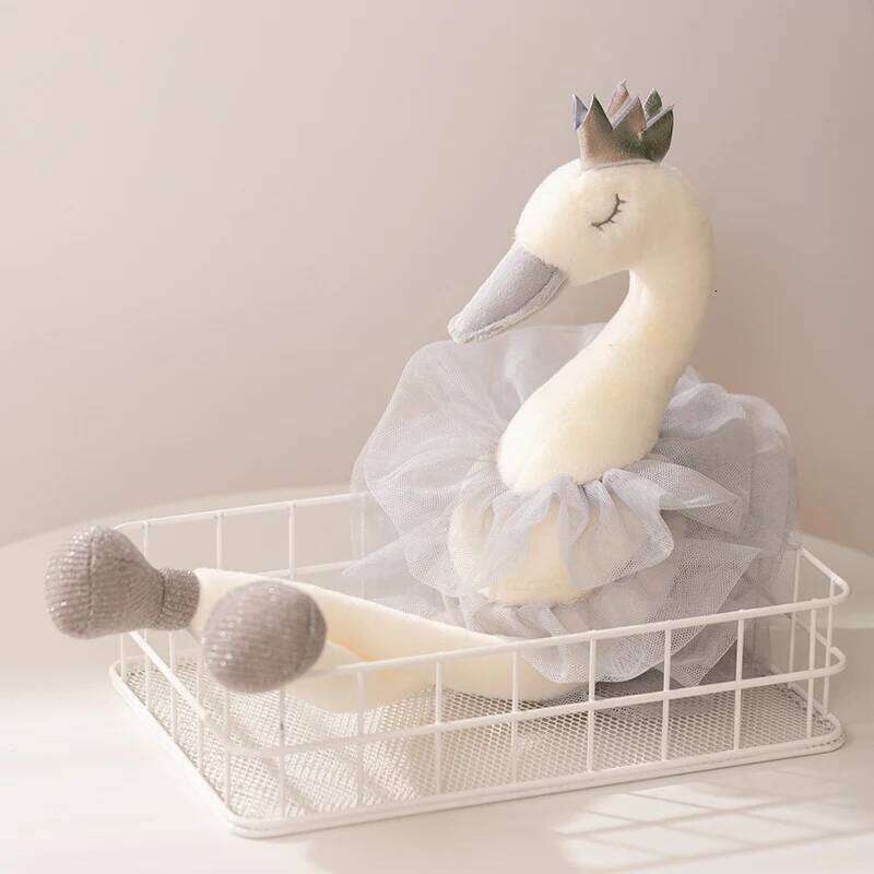 40/60CM Beautiful White&Pink Color Skirt Plush Toy Cute Cartoon Soft Pillow Stuffed Swan Doll Grils Birthday Gifts Home Dec R260908 - view 6