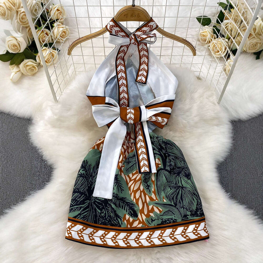 2026 new crossover Chinese retro elegant backless dress, spring and summer A13 sexy backless waist cinching slim fit