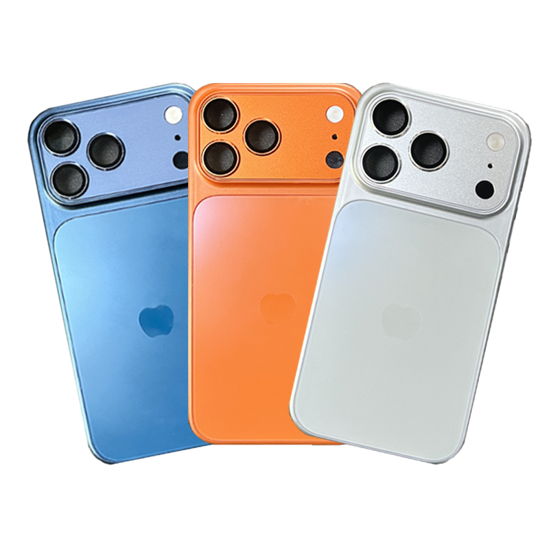 New custom aluminum alloy lens frame, identical to the iPhone 17 Pro Max case, shockproof case with lens protector, compatible with iPhone 16 15 14 Pro Max.