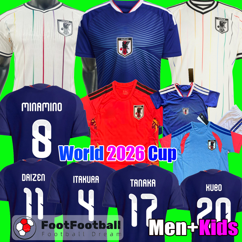 JAPAN football shirt jersey 2026 TUSBASA UEDA DOAN Soccer Jerseys MINAMINO MAEDA TANAKA OGAWA MITOMA KUBO JAPON Camisetas de Futbol Men Kids kit tops set