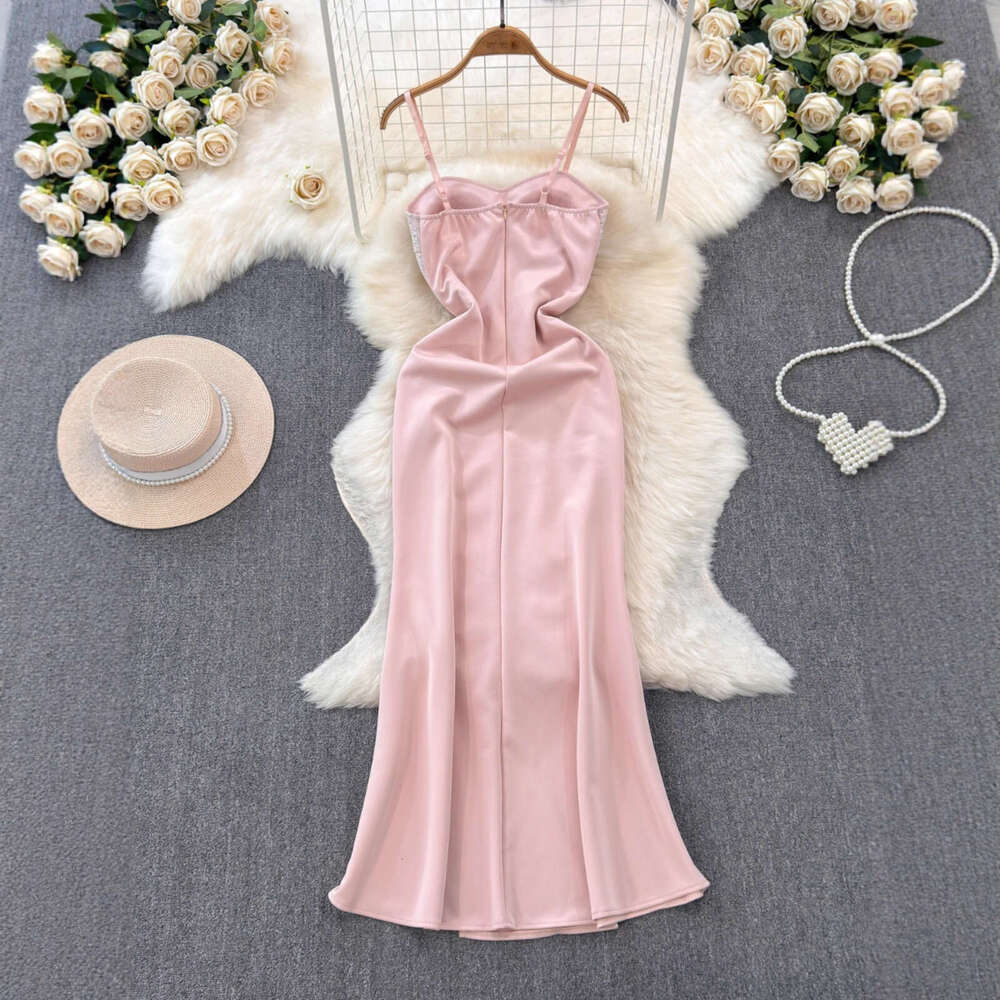 Designer women's high-end A12 light luxury niche elegant long summer shoulder strap suitable for car models and owner's birthday dresses