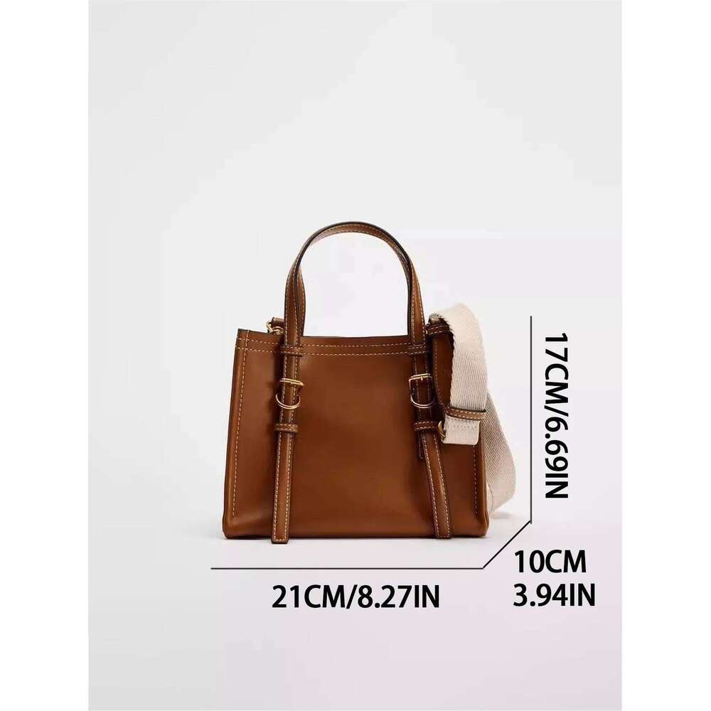 Cross border 2024 brown yellow handbag autumn new product, versatile single shoulder crossbody bag for work, commuting, leisure XJ260306