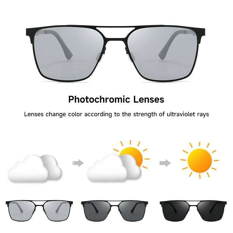 New Photochromic Polarized Sunglasses Man High Quality UV400 Sun Glasses Outdoor Driving Fishing Pilot Eyewear Z260306
