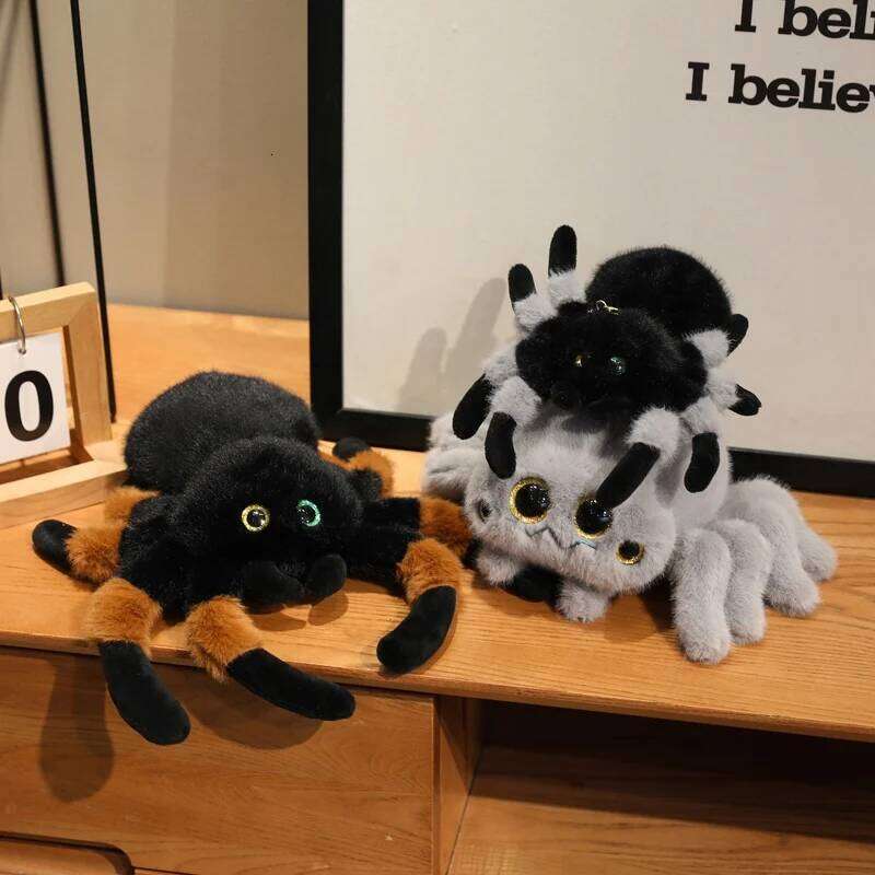 Kawaii Realistic Colorful Doll Poison Spider Plush Toys Children's Lovely Mischief Dolls for Kids Birthday Xmas Gifts W260306