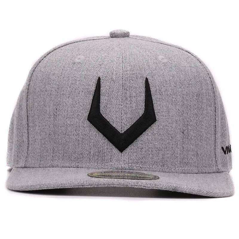 High quality grey wool snapback 3D pierced embroidery hip hop flat bill baseball cap for men and women Y260304