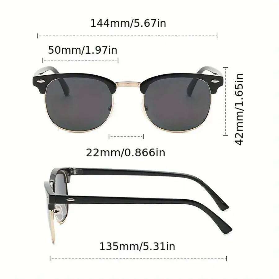 2pcs New Fashion Sunglasses UV400 Protection Anti-glare Eyewear For Men Women Driving Leisure Glasses Z260306