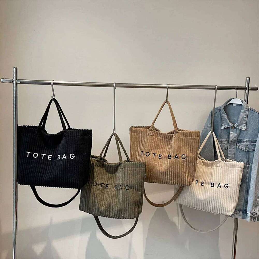 Multifunction Fashion Striped Shoulder Bag Featuring Letter Solid Color Large Capacity Soft Material Velcro Detachable Strap XJ260306