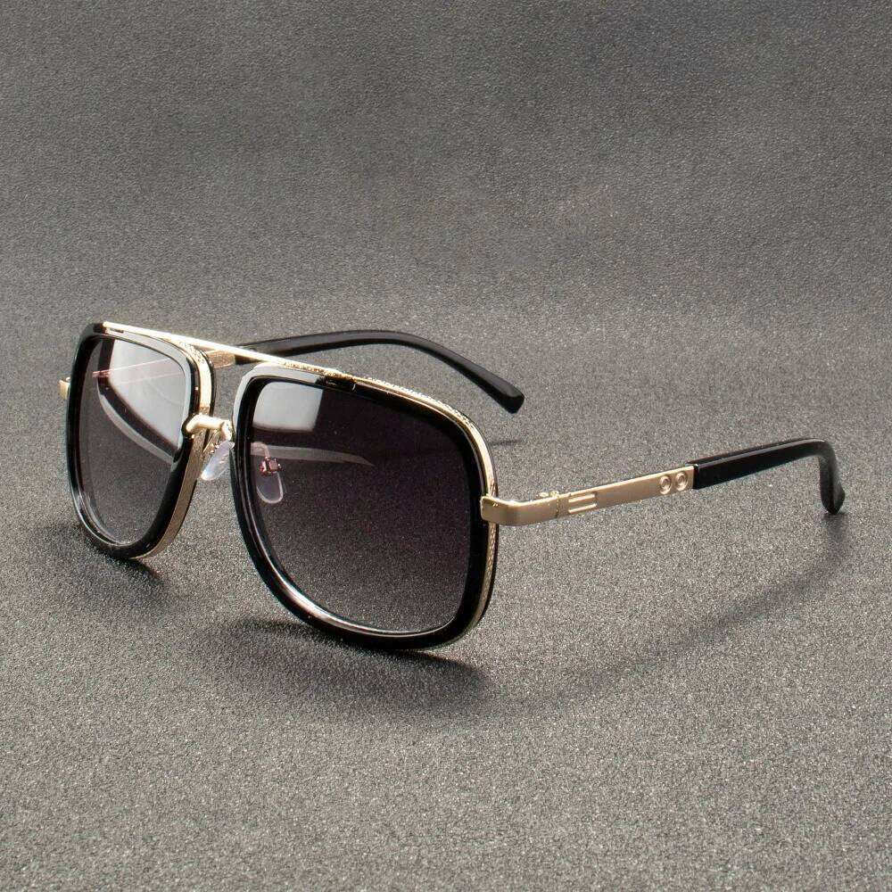 2PCS Fashion Big Frame Sunglasses Men Square Women Retro Sun Glasses Vintage High Quality Gafas Oculos De Sol Z260306