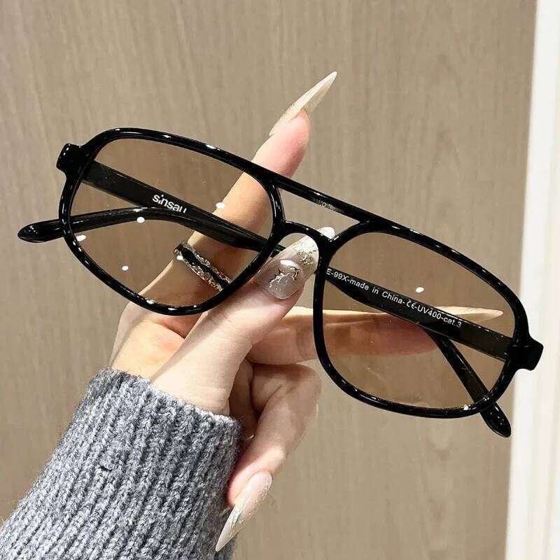 Retro Pilot Sunglasses 2025 New in Vintage Double Bridge Sun Glasses Women Trendy Luxury Brand Design Outdoor Shades Z260306
