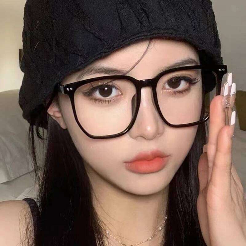 Square frame Myopia Glasses Men Women Anti-blue oversized Eyewear Unisex Luxury Clear Diopter Prescription Eyeglasses 0 to -6.0 Z260306