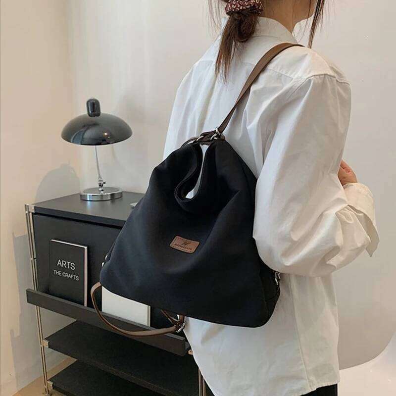 Canvas Tote Women's High Capacity and Minimalist College Style Backpack Fashion Versatile Casual Shoulder Crossbody Bag XJ260306