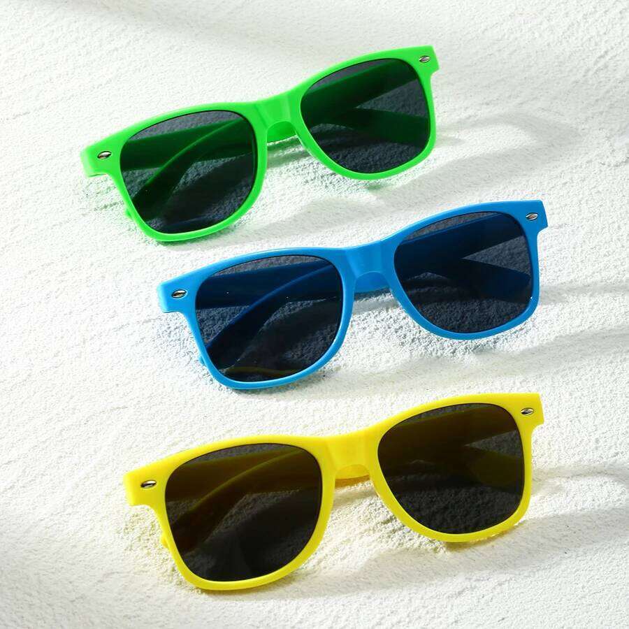 3pcs Unisex Colorful Fashion SunglassesFor Daily Vacation Beach Party And Festival Accessories Z260306