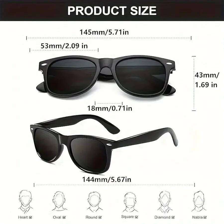 2pcs New Fashion Sunglasses UV400 Protection Anti-glare Eyewear For Men Women Driving Leisure Glasses Z260306