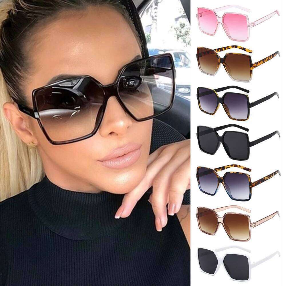 1 PC Retro Big Frame Sun Glasses Car Motor Oversized Square Sunglasses for Women and Men UV Protection Eyeglasses Fashion Shades Z260306