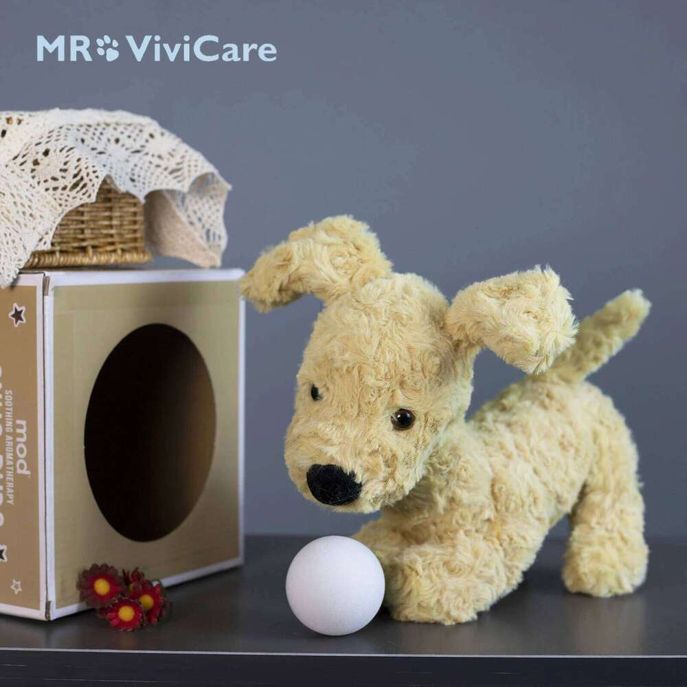 Adorable Fluffy Hair Highland Yellow Terrier Plushie Soft Puppy Plush Toy Stuffed Lifelike Animals Baby Appease Sleep Doll R260908 - view 3