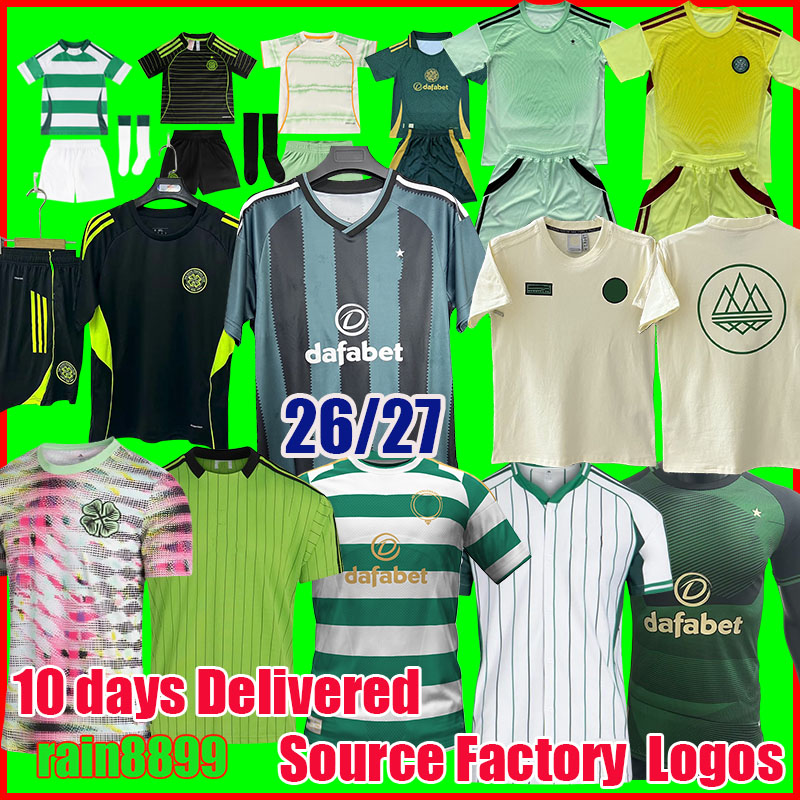 celticfc jersey 25 26 soccer jerseys celts jersey 2026 home green away yellow football shirts men kids sets kit 25 26