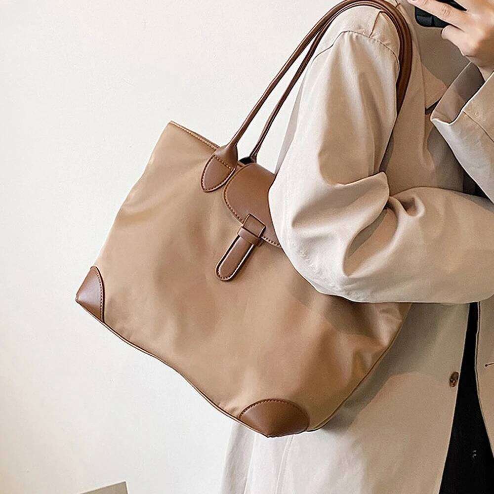 New high-capacity women's fashionable and casual nylon handbag, mommy shopping commuting bag, one shoulder tote bag XJ260306
