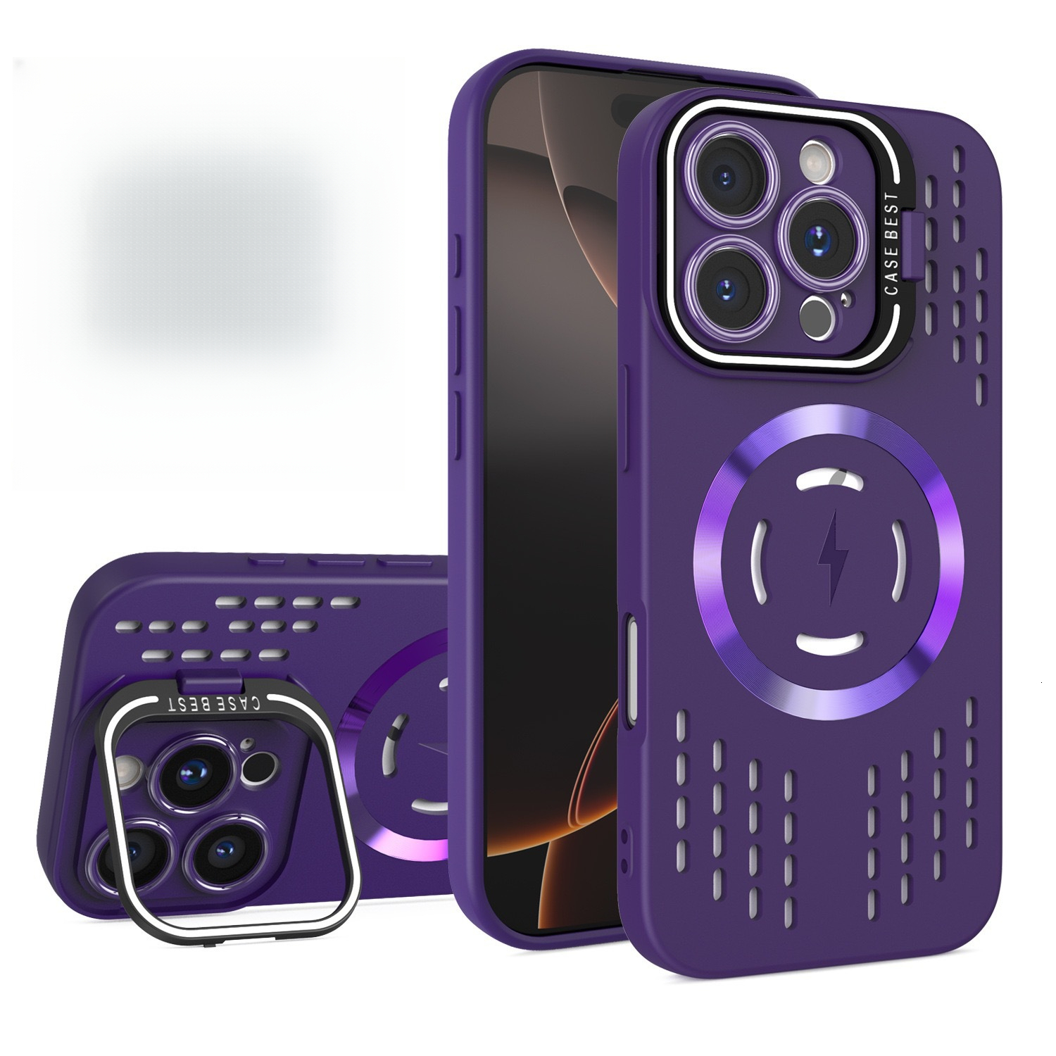 Full Coverage Heat Dissipation Magnetic Stand Apple 17 Pro Max Phone Case Summer New iPhone 13 Cross-Border Trade 15
