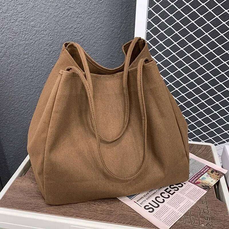 Casual Large Capacity Canvas Shopper Totes High Quality Eco Reusable Grocery Handbag For Women Travel Shoulder Bags Daily Pouch XJ260306