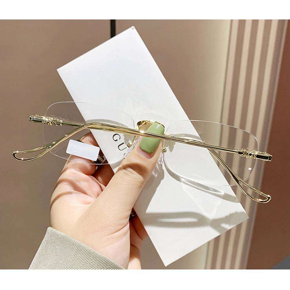 KLASSNUM Men Rimless Anti-Blue Photochromic Glasses Women Alloy Frame Ultra Light Computer Goggles Sunglasses 2025 Z260306