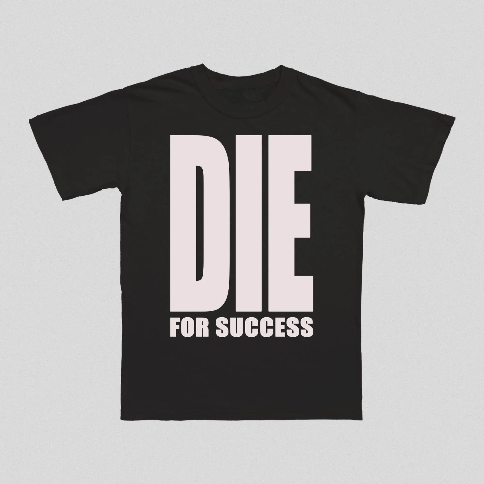 Y2K Harajuku Die for Success T-Shirt for Men Hip Hop Streetwear O-Neck Short Sleeve T-shirt Rock Goth Vintage Casual Tops 260305