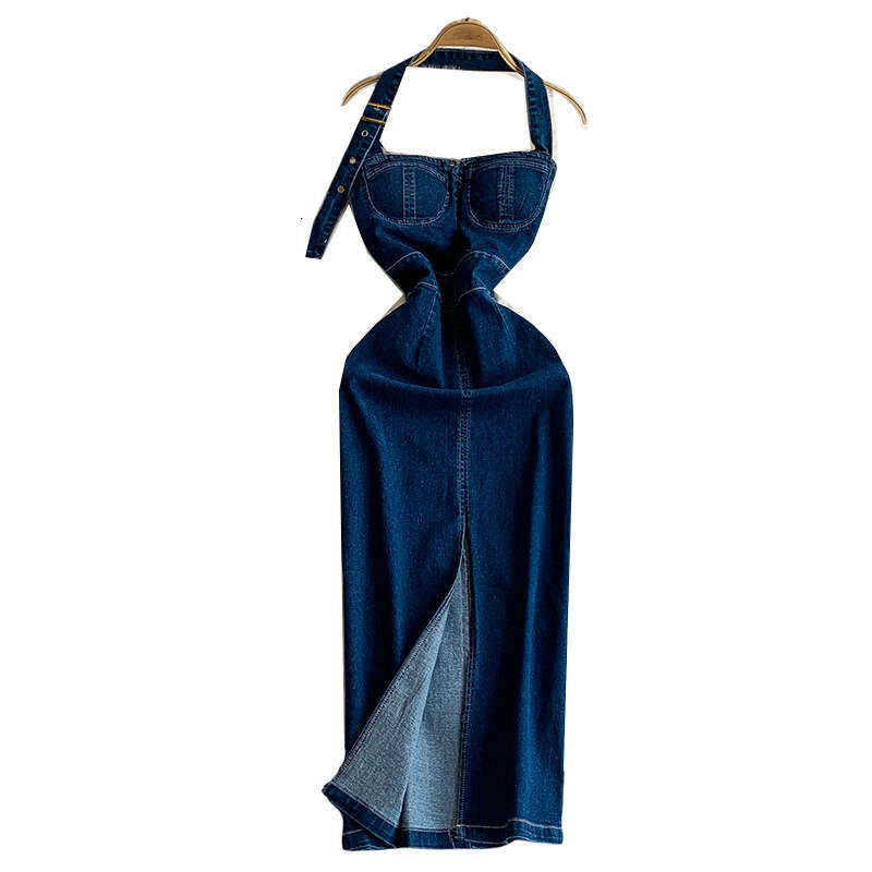 2026 A12 American sexy adjustable women's camisole dress with new slim fit design and slim waist slimming effect with slit